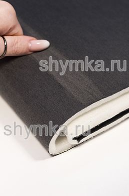 Замша Antara на поролоне 7мм 
со спанбондом ТЕМНО-СЕРАЯ ширина 1,4м