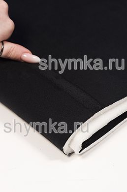 Замша Antara на поролоне 7мм со спанбондом ЧЕРНАЯ ширина 1,4м толщина 7,9мм
