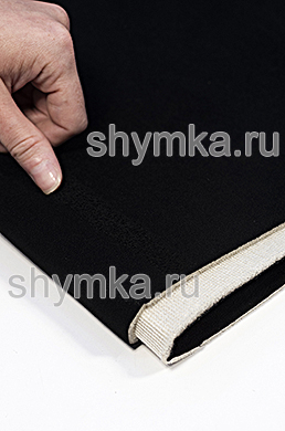 Замша ПОТОЛОЧНАЯ Люкс на поролоне с сеткой 
ЧЕРНАЯ ширина 1,5м толщина 4мм