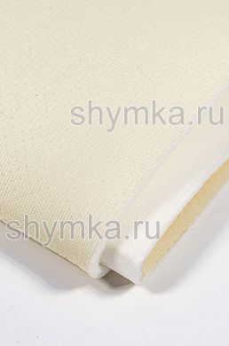 Ткань Антислик БЕЖЕВАЯ на велюровой подложке 
на поролоне 5мм СО СПАНБОНДОМ ширина 1,45м