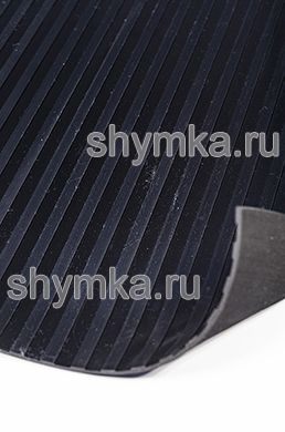 Резиновое напольное покрытие 
ПРОДОЛЬНЫЙ КРУПНЫЙ РУБЧИК ЧЕРНЫЙ 
толщина 3,5мм ширина 1,5м