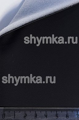 Экокожа Kомпаньон NEW Nappa BLACK на поролоне 
 5мм со спанбондом ширина 1,4м толщина 6,2мм