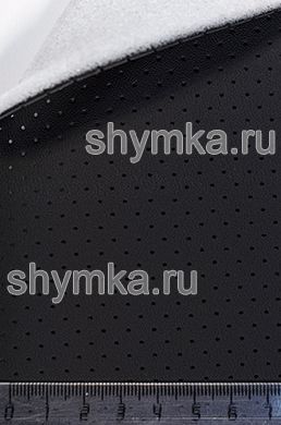 Экокожа Kомпаньон NEW Nappa BLACK с перфорацией 
на поролоне 5мм со спанбондом 
ширина 1,4м толщина 6,2мм
