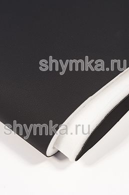 Экокожа на поролоне 10мм со спанбондом Kомпаньон NEW Dakota BLACK ширина 1,4м толщина 11,2мм
