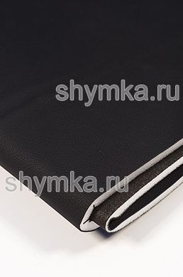 Экокожа на поролоне 10мм на черном спанбонде 60г/кв.м Kомпаньон NEW Dakota BLACK ширина 1,4м толщина 11,2мм