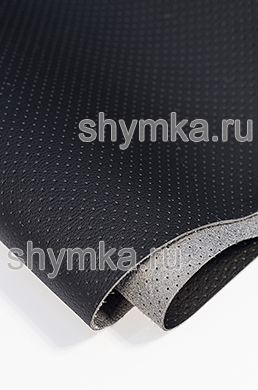 Экокожа на микрофибре с перфорацией Standart 
ЧЕРНАЯ ширина 1,4м толщина 1,3мм