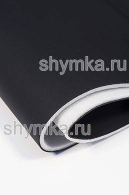Экокожа на микрофибре Nappa N 2101 ЧЕРНАЯ 
на поролоне 5мм на спанбонде толщ. 6,5мм шир. 1,4м