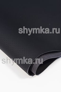 Экокожа на микрофибре c перфорацией Nappa NEW ЧЕРНАЯ толщина 1,5мм ширина 1,4м