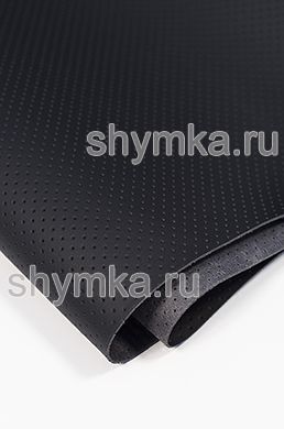 Экокожа на микрофибре Nappa Luxe с перфорацией 
ЧЕРНАЯ толщина 1,2мм ширина 1,37м