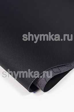 Экокожа на микрофибре ДЛЯ РУЛЯ Nappa Luxe 
с псевдо-перфорацией ЧЕРНАЯ