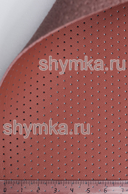 Экокожа на микрофибре с перфорацией Nappa 
PN 2108 ТЕРРАКОТ ширина 1,4м толщ. 1,5мм