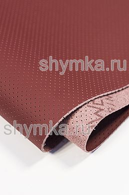 Экокожа на микрофибре Швайцер Наппа с перфорацией 4012 LEATHER RED толщина 1,2мм ширина 1,35м