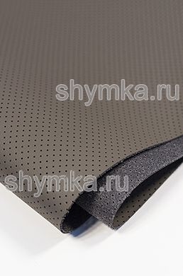 Экокожа на микрофибре Швайцер Наппа с перфорацией 6022 ZINC GREY толщина 1,3мм ширина 1,35м