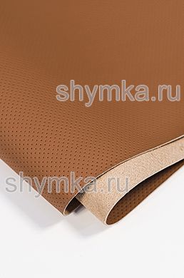 Экокожа на микрофибре Швайцер Наппа 
с псевдо-перфорацией 2837 ORANGE BROWN