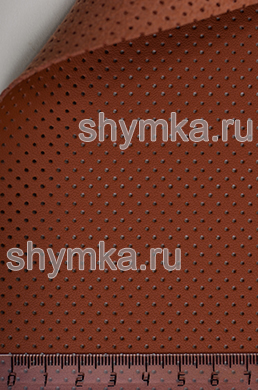 Экокожа на микрофибре с перфорацией Швайцер Наппа 
740314 CORROSION RED т.1,5мм ш.1,35м