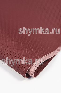 Экокожа на микрофибре Швайцер БМВ с перфорацией 4012 LEATHER RED толщина 1,3мм ширина 1,35м