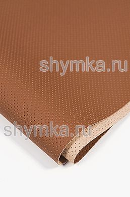 Экокожа на микрофибре Швайцер БМВ с перфорацией 
1004 DARK BRICK толщина 1,3мм ширина 1,35м