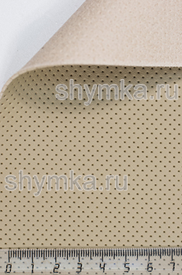 Экокожа на микрофибре с псевдо-перфорацией Швайцер 
Наппа 3477 ПЕСОК толщина 1,5мм ширина 1,35м