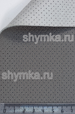 Экокожа на микрофибре с перфорацией Швайцер 
4178 СВЕТЛО-СЕРАЯ толщина 1,5мм ширина 1,35м