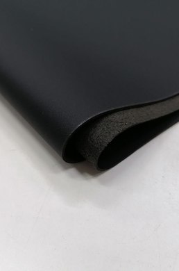 Прессованная натуральная кожа на микрофибре ДЛЯ РУЛЯ Швайцер Наппа 0500 JET BLACK толщина 1,3мм ширина 1,4м