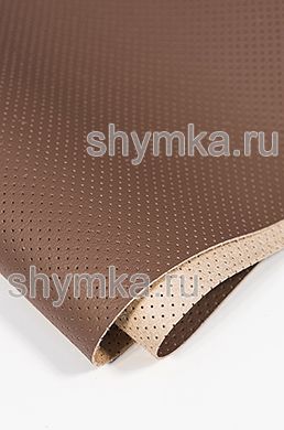 Экокожа на микрофибре с перфорацией Standart 
2186 КОРИЧНЕВАЯ ширина 1,4м толщина 1,3мм