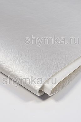 Экокожа Орегон СЛИМ на поролоне 3мм (ТРИ!!!)  
со спанбондом СЕРЕБРО БЛЕСК ширина 1,4м