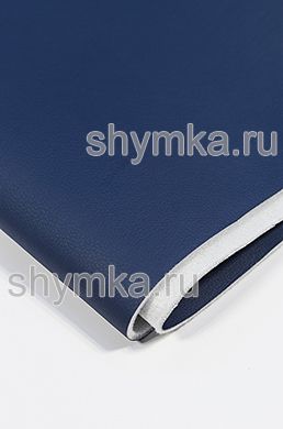 Экокожа Орегон СЛИМ на поролоне 3мм (ТРИ!!!) 
со спанбондом ТЕМНО-СИНЯЯ ширина 1,4м