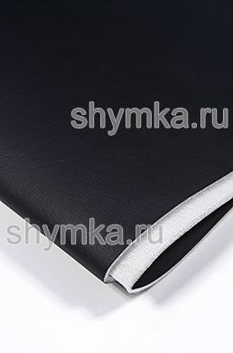 Экокожа на поролоне 3мм (ТРИ!!!)  
со спанбондом НАППА ЧЕРНАЯ ширина 1,4м