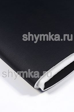 Экокожа на поролоне 5мм 
со спанбондом НАППА ЧЕРНАЯ ширина 1,4м