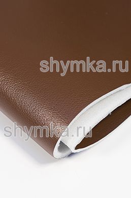 Экокожа Орегон СЛИМ на поролоне 5мм со спанбондом 
ТЕМНО-КОРИЧНЕВАЯ БЛЕСК ширина 1,4м