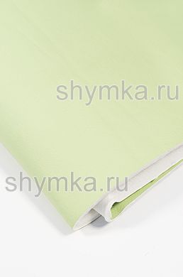 Экокожа Орегон СЛИМ на поролоне 5мм 
со спанбондом СВЕТЛО-ЗЕЛЕНАЯ ширина 1,4м