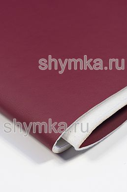 Экокожа Орегон СЛИМ на поролоне 5мм 
со спанбондом ТЕМНО-КРАСНАЯ ширина 1,4м