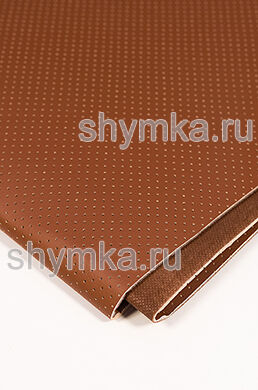 Экокожа Орегон СЛИМ с перфорацией на поролоне 3мм 
(ТРИ!!!) на коричневом спанбонде 60г/кв.м 
ТЕМНО-КОРИЧНЕВАЯ ширина 1,4м