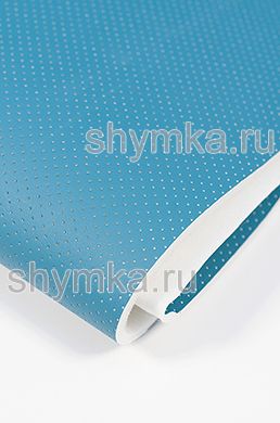 Экокожа Орегон СЛИМ с перфорацией на поролоне 5мм 
со спанбондом ТЕМНО-БИРЮЗОВАЯ ширина 1,4м