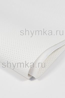 Экокожа Орегон СЛИМ с перфорацией на поролоне 3мм
(ТРИ!!!) со спанбондом БЕЛАЯ ширина 1,4м