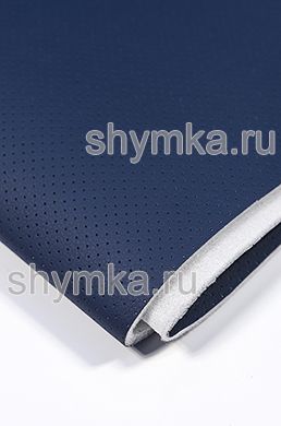 Экокожа Орегон СТРОНГ с перфорацией на поролоне 
5мм со спанбондом ТЕМНО-СИНЯЯ ширина 1,4м