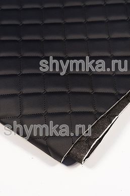 Экокожа Орегон на поролоне 5мм на черном
спанбонде 60г/кв.м ЧЕРНАЯ стеганная ЧЕРНОЙ ниткой КВАДРАТ НЕО 35х35мм