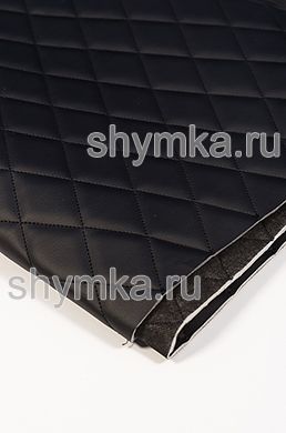Винилискожа Орегон на поролоне 5мм на черном
спанбонде 60г/кв.м ЧЕРНАЯ стеганная
ЧЕРНОЙ ниткой РОМБ 45х45мм
