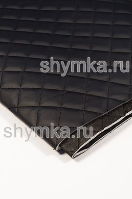 Экокожа Орегон на поролоне 5мм
на черном спанбонде 60г/кв.м ЧЕРНАЯ стеганная
ЧЕРНОЙ ниткой КВАДРАТ 35х35мм
