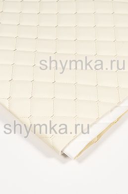 Экокожа Орегон на поролоне 5мм на белом
спанбонде 60г/кв.м КРЕМОВАЯ стеганная
КРЕМОВОЙ №1354 ниткой КВАДРАТ НЕО 35х35мм