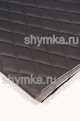 Экокожа Орегон на поролоне 5мм на графитовом
спанбонде 60г/кв.м ТЕМНО-СЕРАЯ стеганная
ТЕМНО-СЕРОЙ №1339 ниткой РОМБ 45х45мм