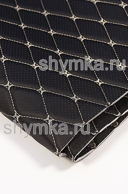 Экокожа Орегон ПЕРФОРАЦИЯ на поролоне 5ммна черном спанбонде 60г/кв.м ЧЕРНАЯ стеганная
БЕЖЕВОЙ №1358 ниткой
РОМБ ДЕКОРАТИВНЫЙ 45х45мм