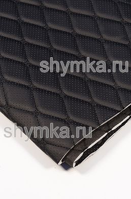 Экокожа Орегон ПЕРФОРАЦИЯ на поролоне 5мм
на черном спанбонде 60г/кв.м ЧЕРНАЯ стеганная
ЧЕРНОЙ ниткой РОМБ ДЕКОРАТИВНЫЙ 45х45мм
