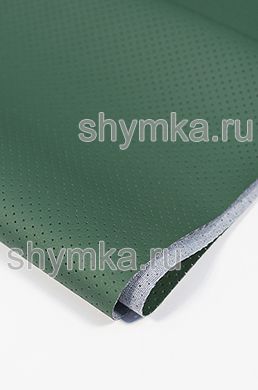 Экокожа Орегон СЛИМ с перфорацией ЗЕЛЕНАЯ ширина 1,4м толщина 0,85мм
