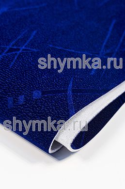 Флок на поролоне 3мм (ТРИ!!!) со спанбондом 
СИНИЙ Брызги ширина 1,4м