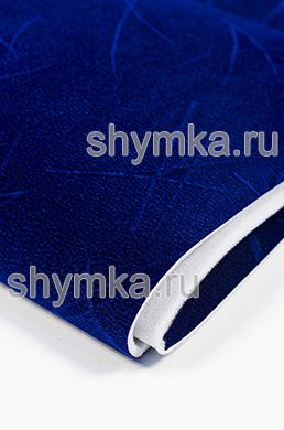 Флок на поролоне 5мм со спанбондом 
СИНИЙ Брызги ширина 1,4м