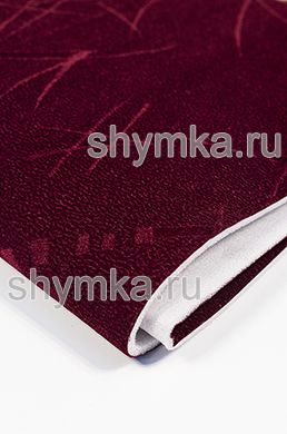 Флок на поролоне 5мм со спанбондом 
КРАСНЫЙ Брызги ширина 1,4м