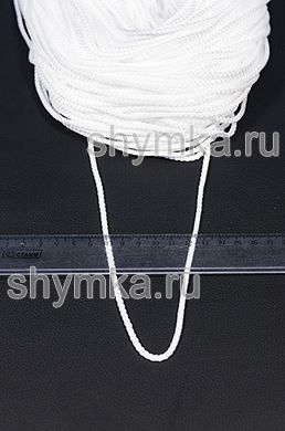 Шнур полипропиленовый Nova ПЛЕТЕНЫЙ 
диаметр 3мм БЕЛЫЙ