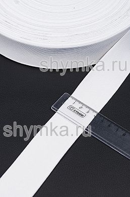 Резинка тканая Стандарт 
БЕЛАЯ ширина 40мм