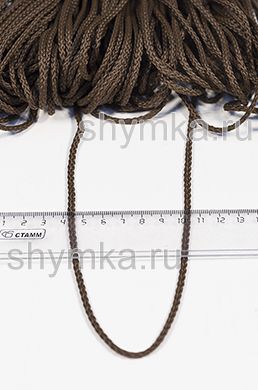 Шнур полипропиленовый Tefi ПЛЕТЕНЫЙ диаметр 4мм КОРИЧНЕВЫЙ